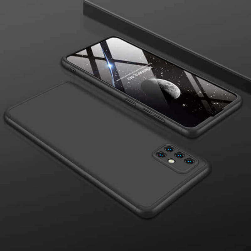 Ochranný 360 ° celotelový plastový kryt pre Xiaomi Redmi Note 12 5G - čierny