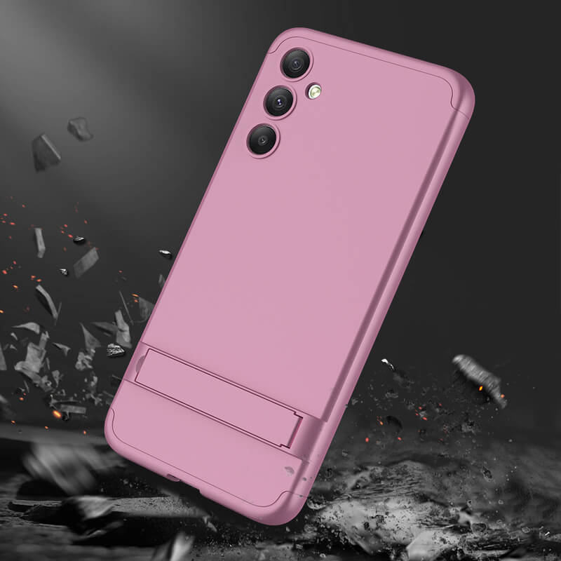 Ochranný 360 ° celotelový plastový kryt pre Xiaomi Redmi Note 12 4G - ružový