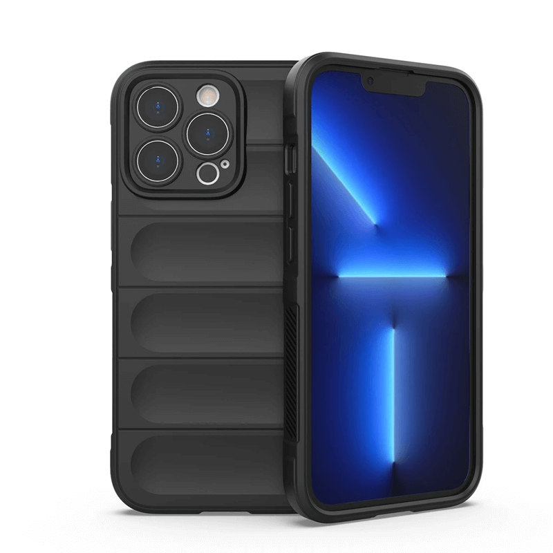 SES Protišmykový silikónový ochranný kryt pre Apple iPhone 14 - čierny 13034