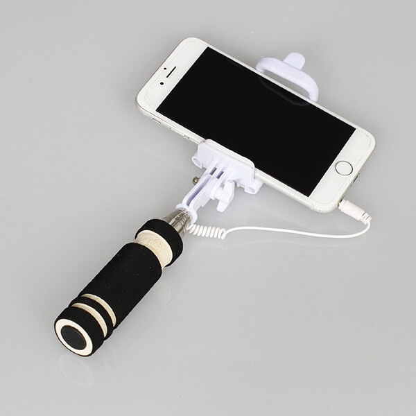 Teleskopická Selfie tyč s ovládaním 60 cm - čierna