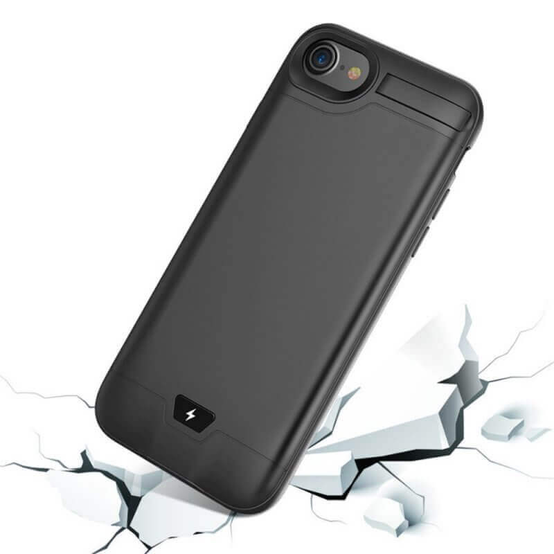 3v1 Silikónové puzdro smart battery case power bánk 5000 pre Apple iPhone 11 - čierne