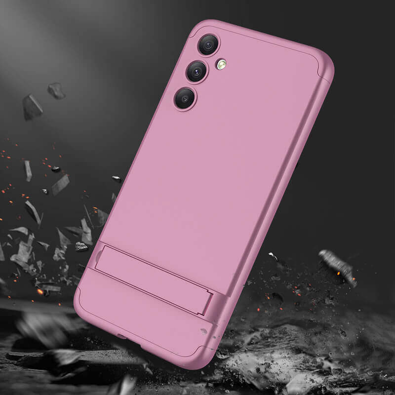Ochranný 360 ° celotelový plastový kryt pre Xiaomi Redmi 10C - ružový
