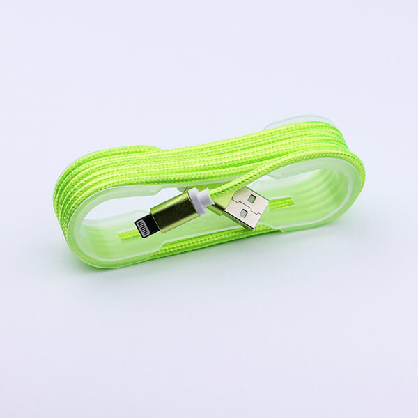 Nylonový USB Lightning kábel pre Apple - zelený