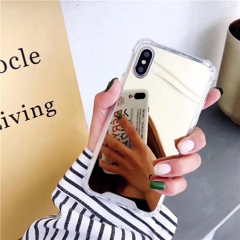 SES Silikónový zrkadlový ochranný obal pre Apple iPhone 8 - zlatý 9141