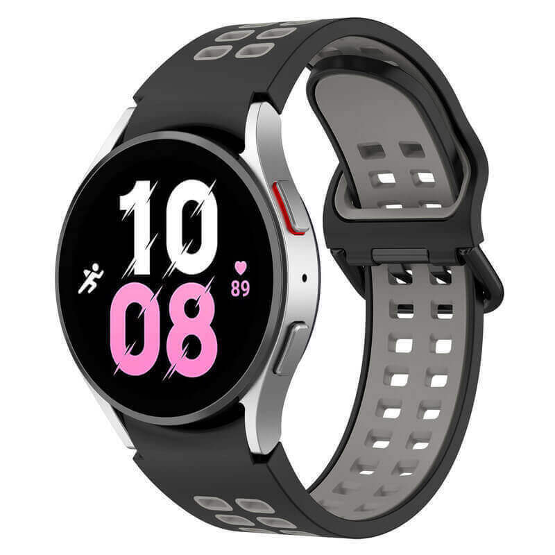 SES Športový silikónový remienok pre chytré hodinky Samsung Galaxy Watch 4 Classic 46 mm - šedý 14728