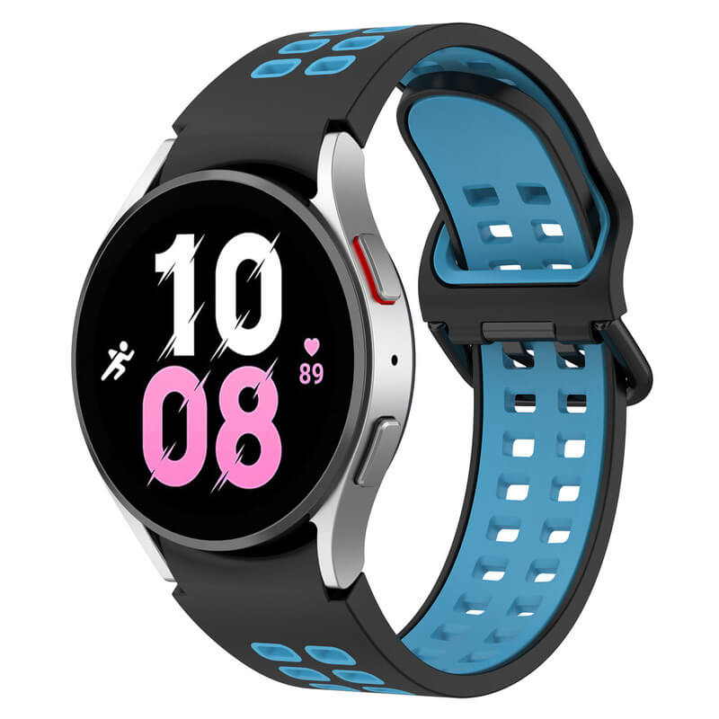 Športový silikónový remienok pre chytré hodinky Samsung Galaxy Watch 6 Classic 47 mm - modrý