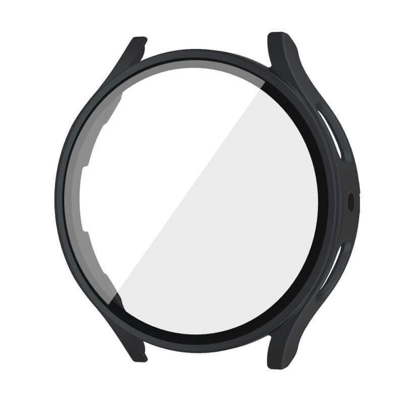 Ochranný kryt se sklem pro Samsung Galaxy Watch 4 44 mm - čierny