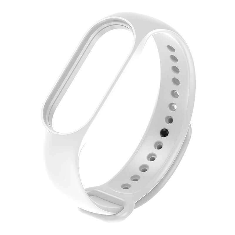 SES Silikónový remienok pre chytré hodinky Xiaomi Mi Band 7 - biely 15434