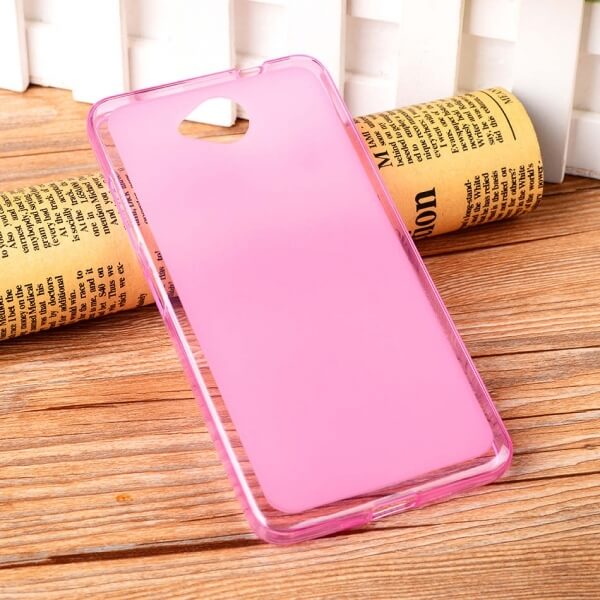 Silikónový mliečny ochranný obal pre Nokia Lumia 650 - ružový