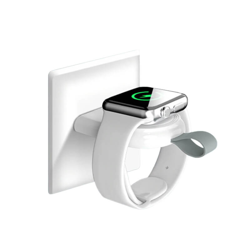 Prenosná bezdrôtová magnetická nabíjačka a adaptér pre Apple Watch biela