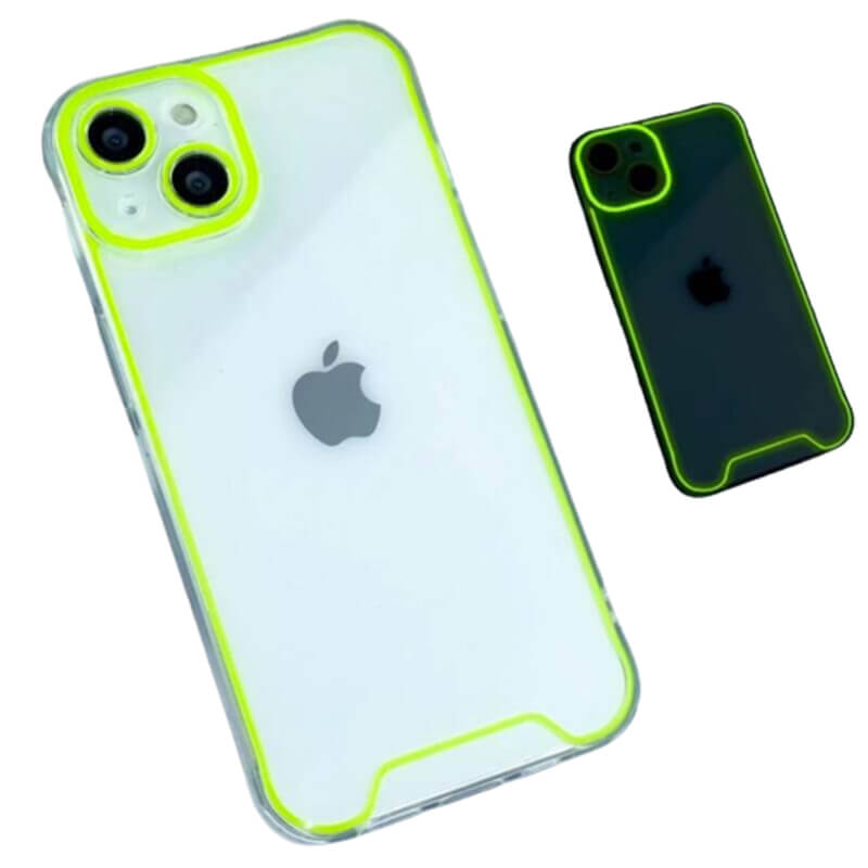 Svietiaci ochranný obal pre Apple iPhone X/XS - žltý