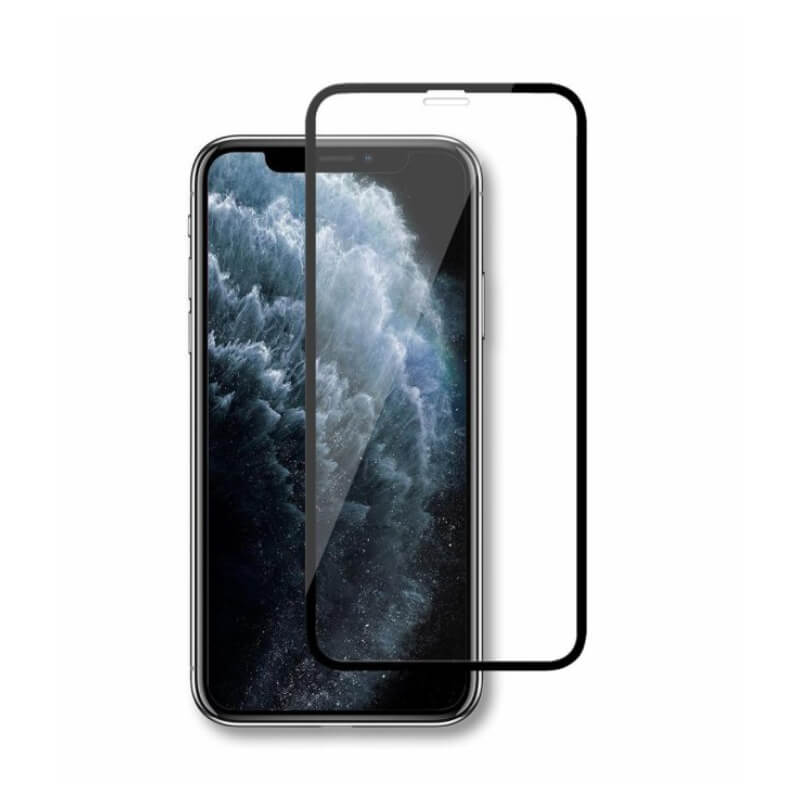 3x 3D tvrdené sklo s rámčekom pre Apple iPhone 11 Pro Max - čierne - 2+1 zdarma