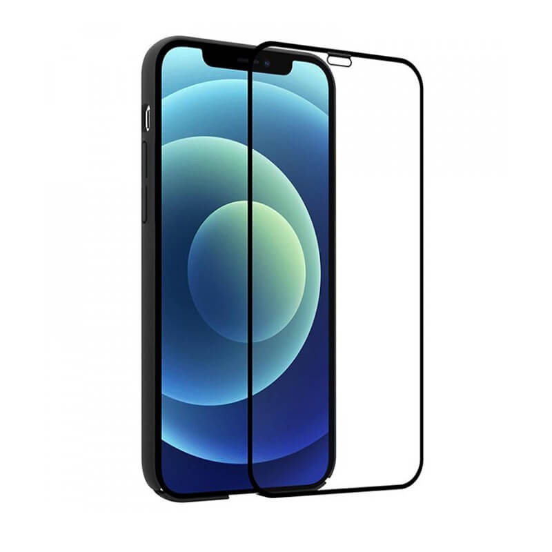 3x 3D ochranné tvrdené sklo s rámčekom pre Apple iPhone 12 Pro Max - čierne - 2+1 zadarmo
