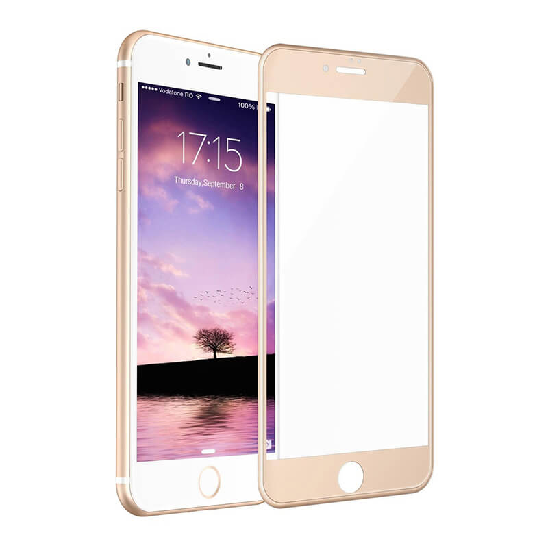 3x 3D ochranné tvrdené sklo s rámčekom pre Apple iPhone 6 Plus/6S Plus - zlaté - 2+1 zadarmo