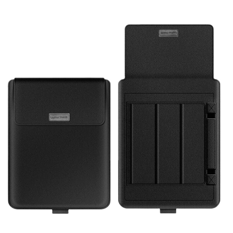 2v1 Puzdro s magnetom a stojanom z ekokože pre Lenovo IdeaPad 3 - čierne