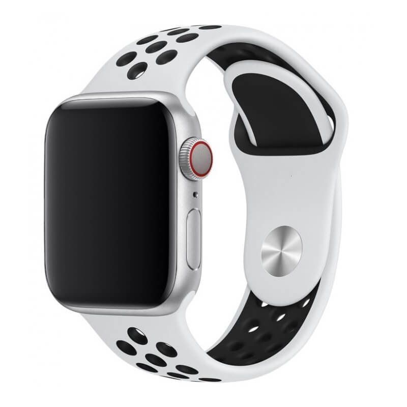 Športový silikónový remienok pre chytré hodinky Apple Watch 44 mm (4.série) - čierny