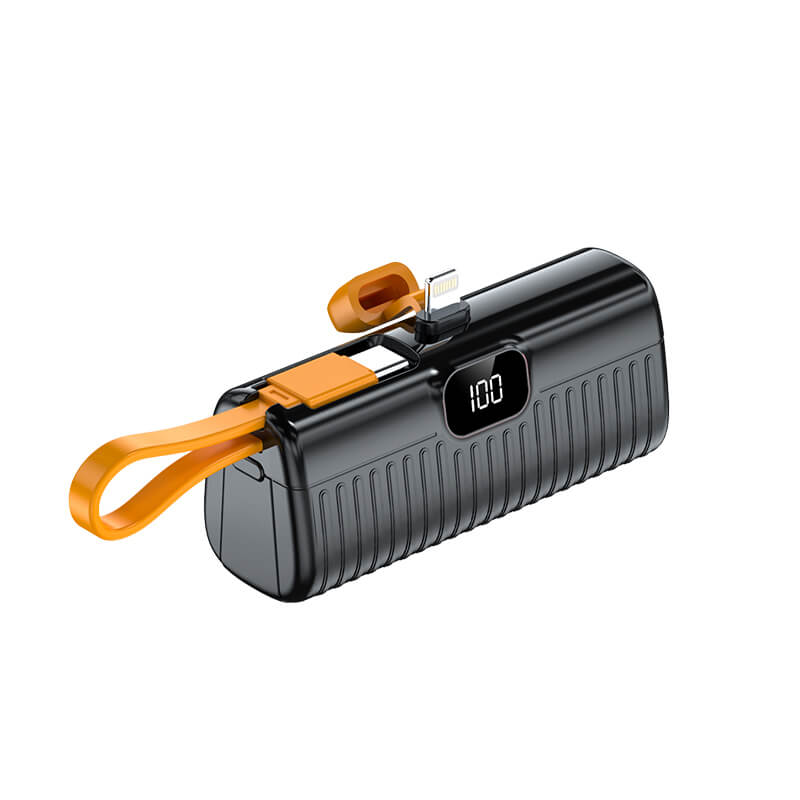 Mini cestovná powerbanka s konektorom USB-C 5000 mAh - čierna