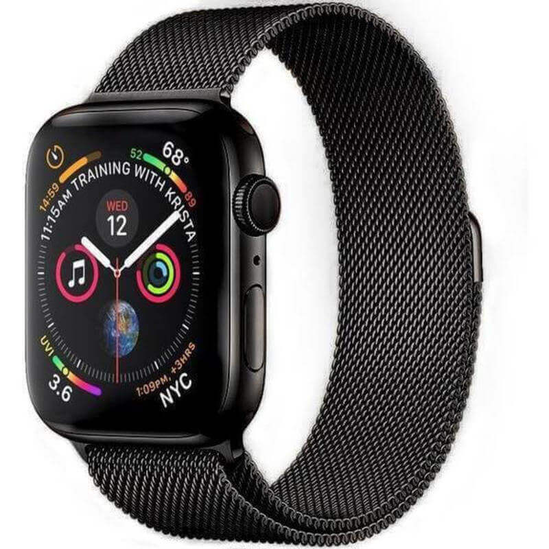 Elegantný kovový pásik pre chytré hodinky Apple Watch SE 44 mm (2023) - čierny