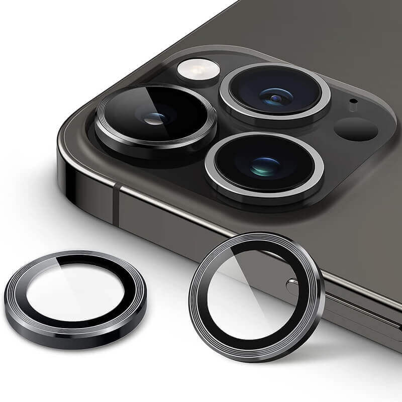SES Metalické ochranné sklo na šošovku fotoaparátu a kamery pre Samsung Galaxy Z Fold 5 5G F946B 16220 čierne