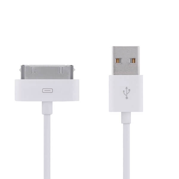 USB kábel pre Apple iPhone 4/4s, iPad 1, 2, 3, iPod - biely