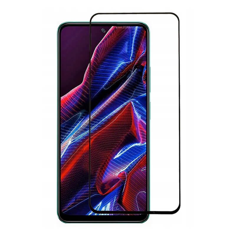 3D ochranné tvrdené sklo s rámčekom pre Xiaomi Poco X5 - čierne