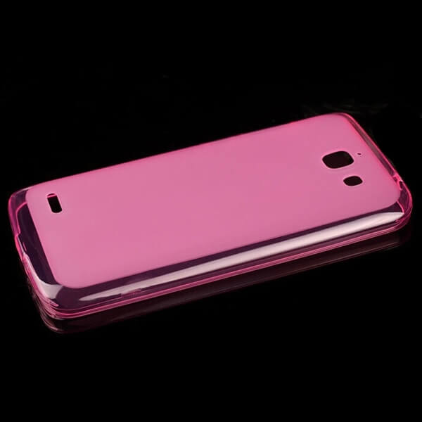 Silikónový mliečny ochranný obal pre Huawei G750 - ružový