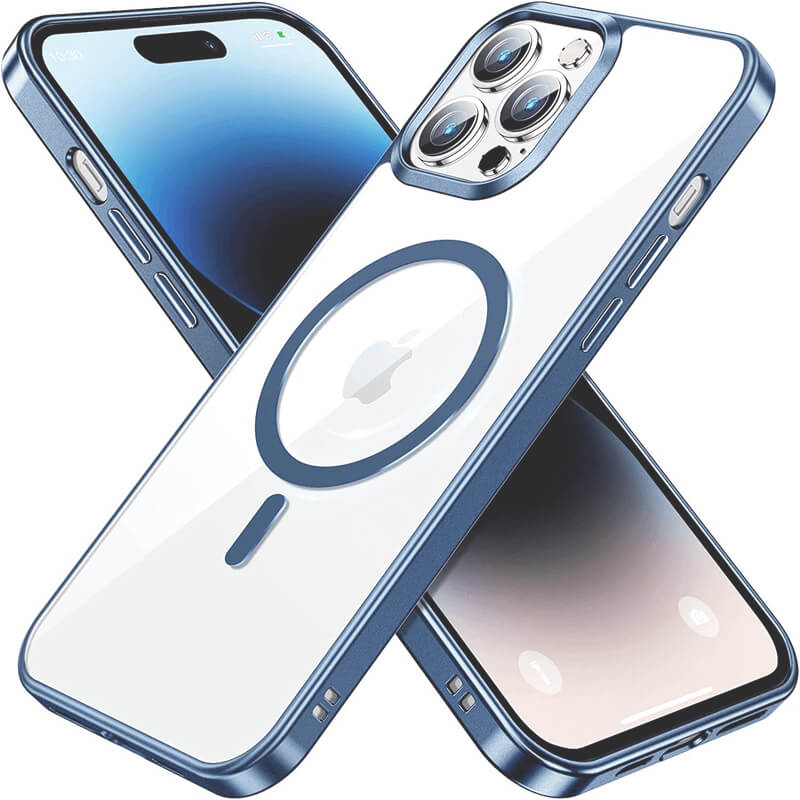 MagSafe silikonový kryt pre Apple iPhone 14 Pro Max - svetlo modrý