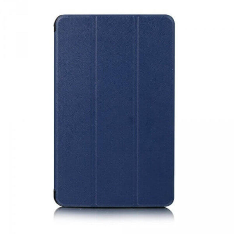 SES 2v1 Smart flip cover + zadný plastový ochranný kryt pre Samsung Galaxy Tab S9 FE - tmavo modrý 16646