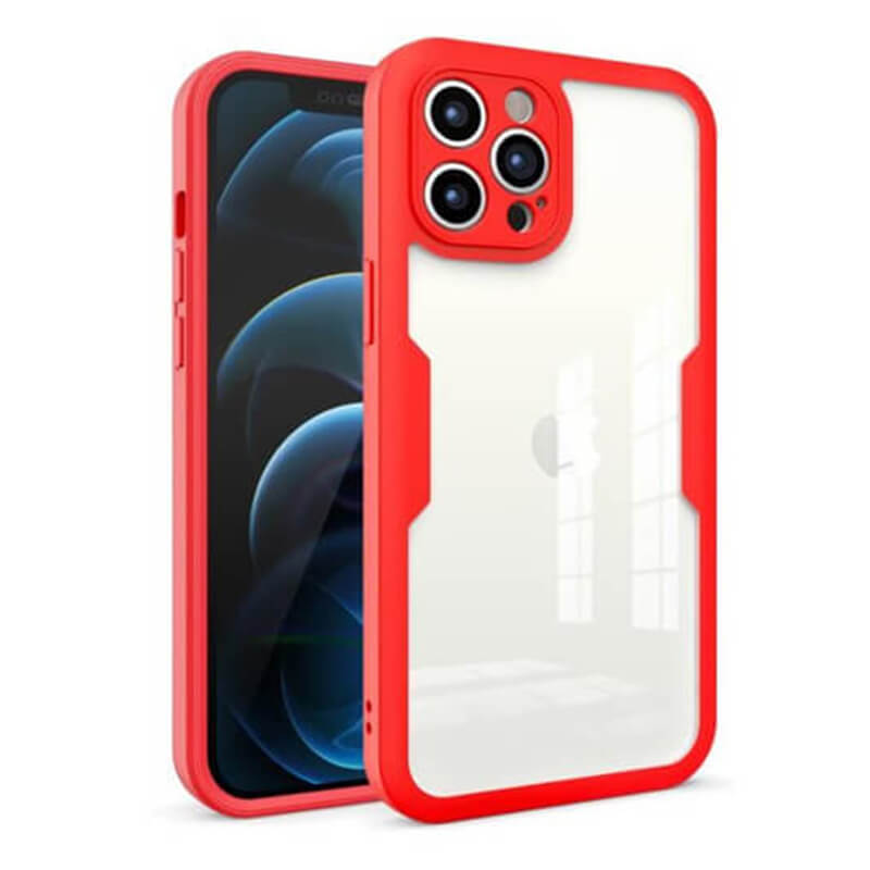 Ochranný 360 ° celotelový kryt pre Apple iPhone 14 Pro - červený