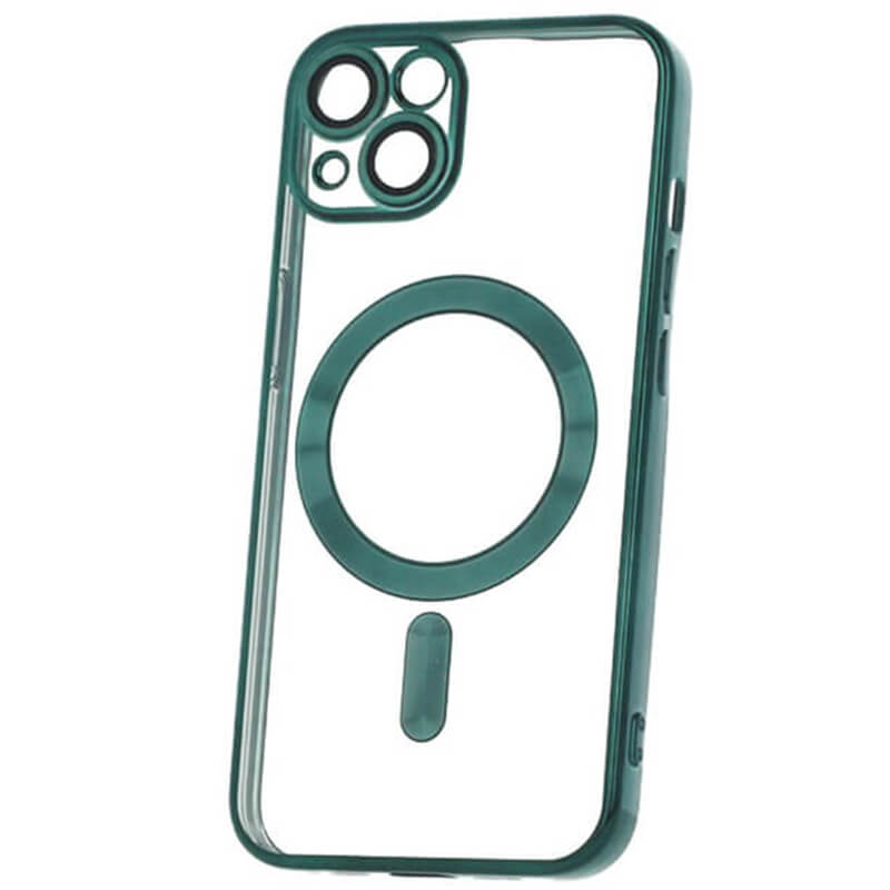 MagSafe silikonový kryt pre Apple iPhone 13 mini - tmavo zelený