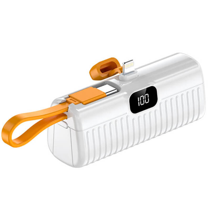 SES Mini cestovná powerbanka s konektorom Lightning 5000 mAh - biela 16123