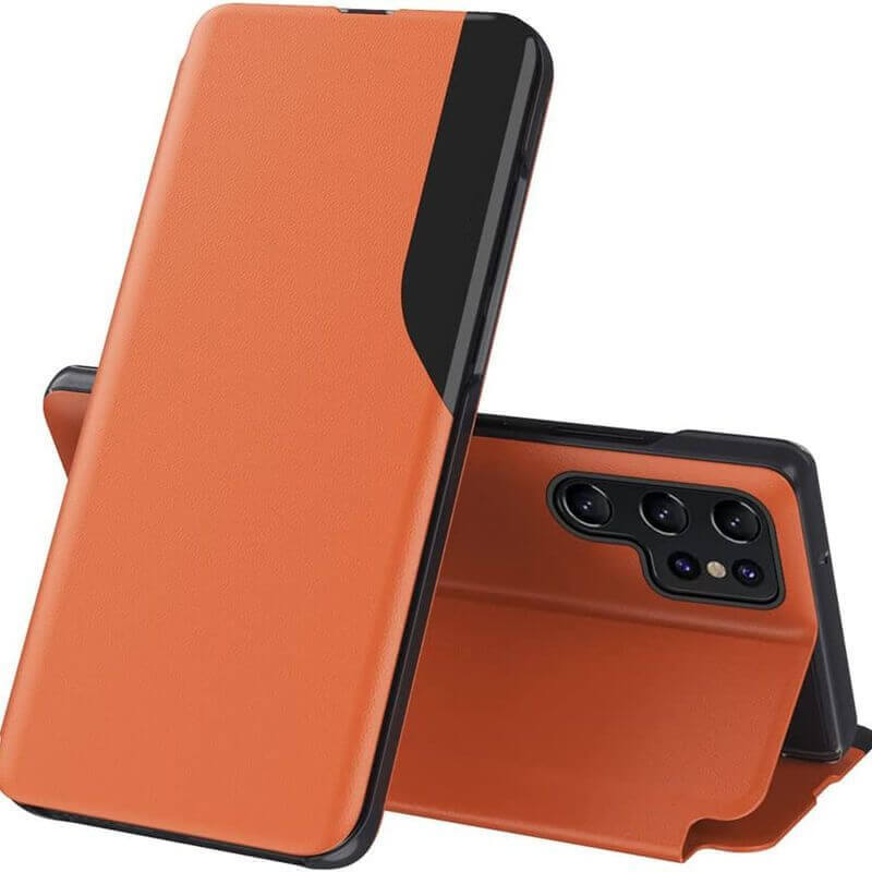 SES Flipové puzdro pre Apple iPhone 12 Pro Max - oranžové 11769