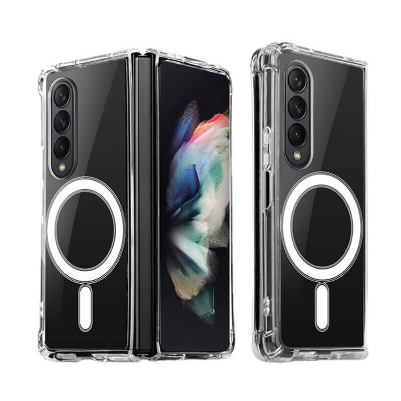 SES Ochranný silikónový obal s integráciou pre bezdrôtové nabíjanie Qi pre Samsung Galaxy Z Fold 6 5G F956B - priehľadný 17163