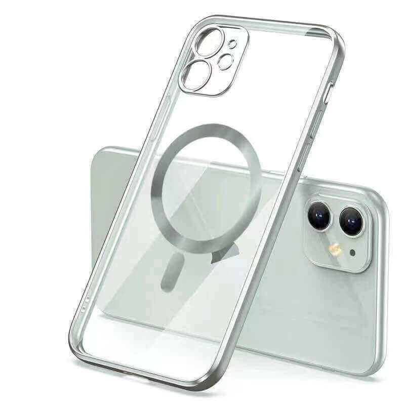 SES MagSafe silikonový kryt pre Apple iPhone 16 Plus - strieborný 17317