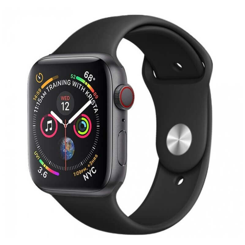 Silikónový remienok pre chytré hodinky Apple Watch 46mm (10.série) - čierny