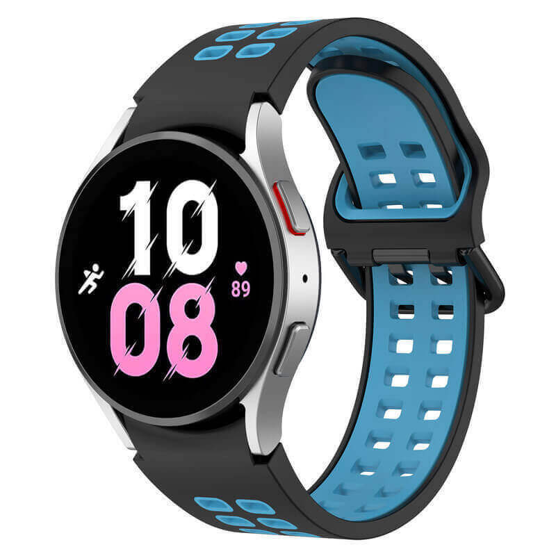 Športový silikónový remienok pre chytré hodinky Samsung Galaxy Watch 7 44 mm - modrý