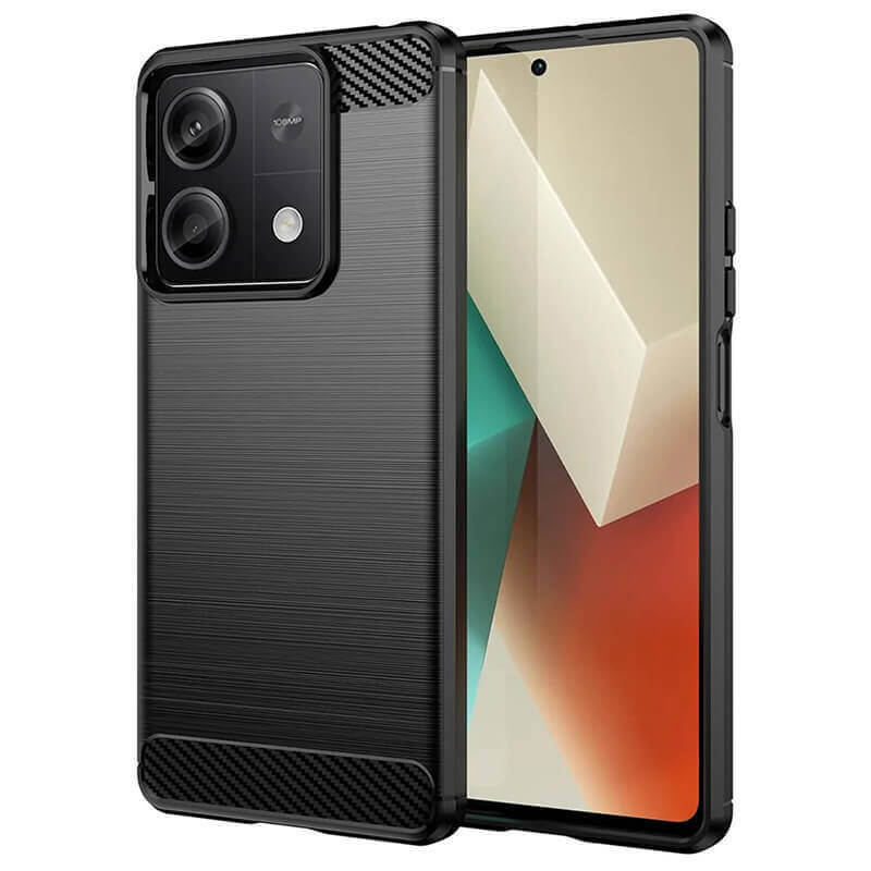 Ochranný silikónový obal karbón pre Xiaomi Redmi Note 14 Pro+ 5G - čierny