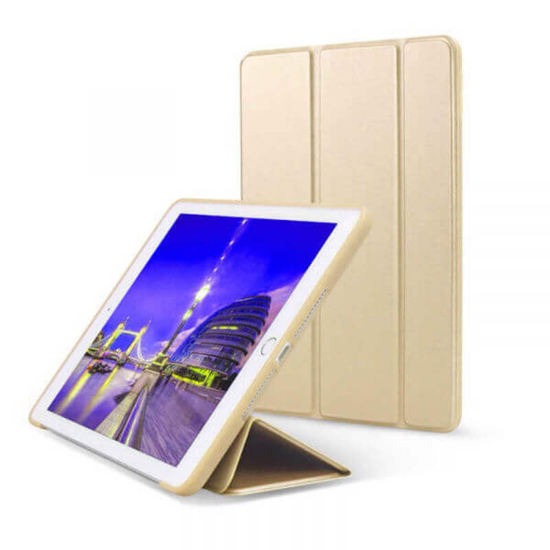 2v1 Smart flip cover + zadný silikónový ochranný obal pre Apple iPad mini 8.3" 2024 (7. generace) - zlatý