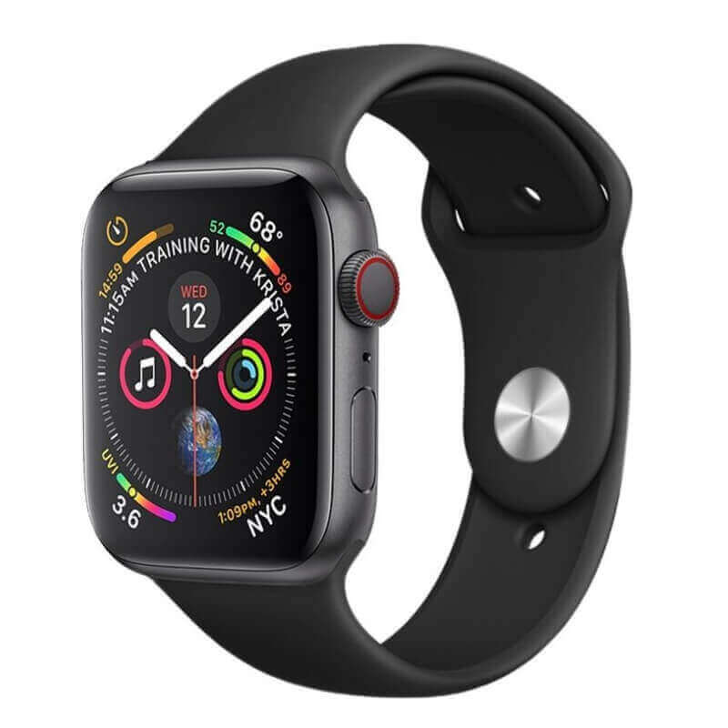 Silikónový remienok pre chytré hodinky Apple Watch SE 44 mm (2024) - čierny