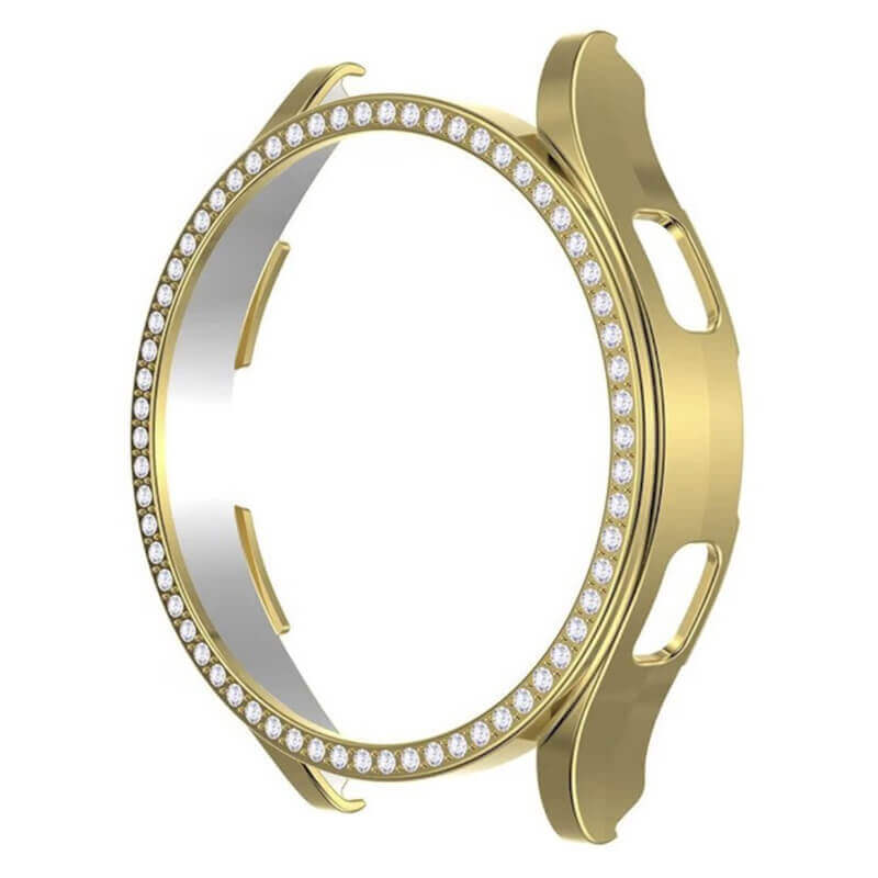 Luxusný ochranný kryt so sklom pre Samsung Galaxy Watch 6 40 mm - zlatý