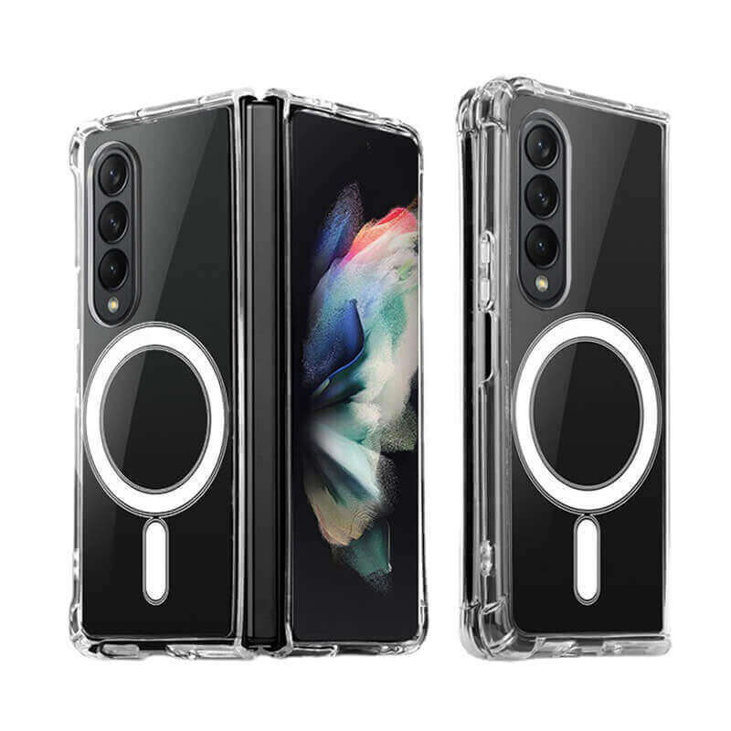 SES Ochranný silikónový obal s integráciou pre bezdrôtové nabíjanie Qi pre Samsung Galaxy Z Fold7 5G - priehľadný 17908