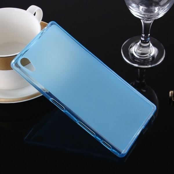 Silikónový mliečny ochranný obal pre Sony Xperia Z5 - modrý