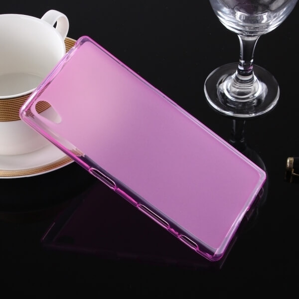 SES Silikónový mliečny ochranný obal pre Sony Xperia Z5 - ružový 2977